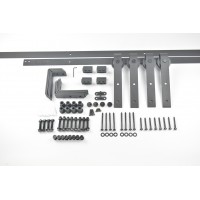 DIYHD Bypass double sliding barn door bi-parting barn door track kit