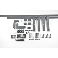 DIYHD Bypass double sliding barn door bi-parting barn door track kit