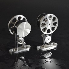 stainless steel top mount sliding barn wood door hardware spoke wheel barn wheel